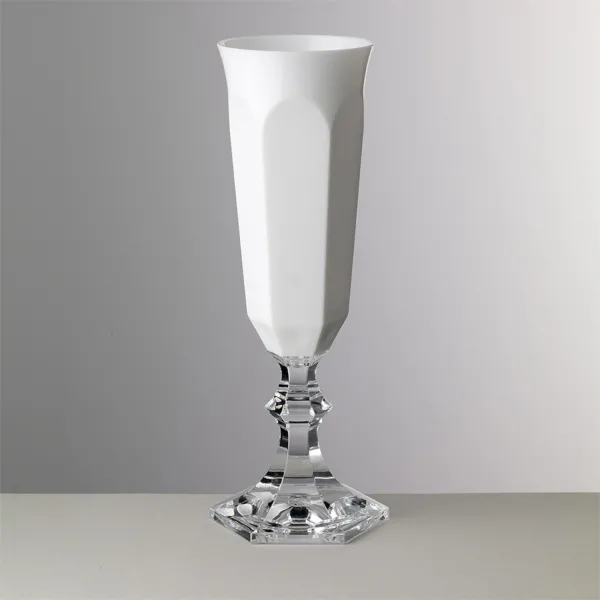 Set 6 flute champagne smalto bianco in acrilico Dolce Vita by Mario Luca Giusti