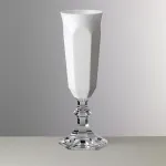 Set of 6 white enamel acrylic champagne flutes, Dolce Vita by Mario Luca Giusti