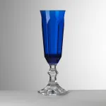 Set of 6 blue acrylic champagne flutes, Dolce Vita by Mario Luca Giusti