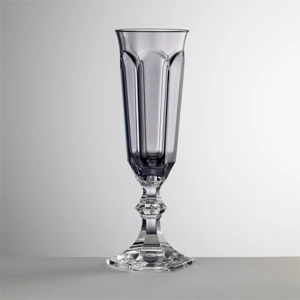 Set of 6 gray acrylic champagne flutes, Dolce Vita by Mario Luca Giusti