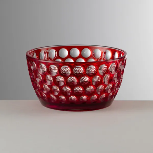 Set da 6 coppette rosse 14cm in acrilico Lente by Mario Luca Giusti
