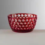 Set da 6 coppette rosse 14cm in acrilico Lente by Mario Luca Giusti