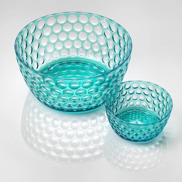 Set da 6 coppette turchesi 14cm in acrilico Lente by Mario Luca Giusti