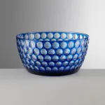 Set of 6 blue 14cm acrylic bowls, "Lente" by Mario Luca Giusti