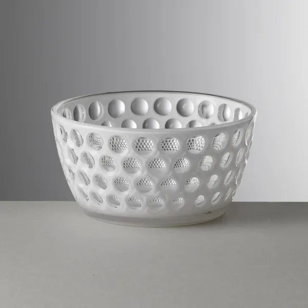Set da 6 coppette bianche 14cm in acrilico Lente by Mario Luca Giusti