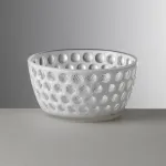 Set of 6 white 14cm acrylic bowls, "Lente" by Mario Luca Giusti