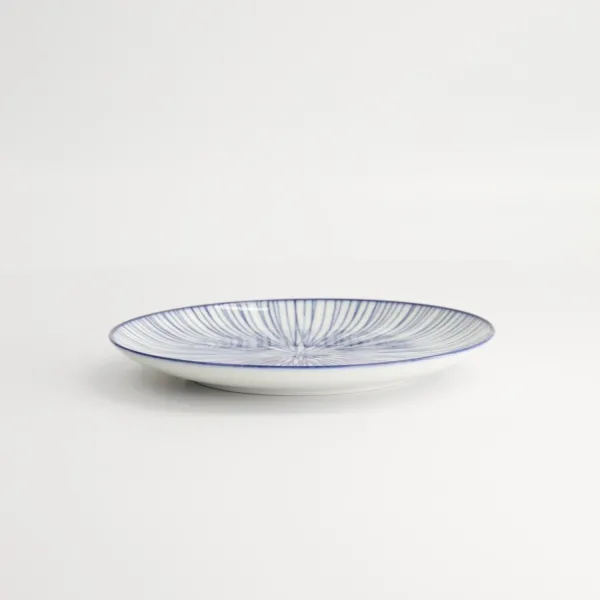 Nippon Blue Plate 16x2cm Lines set da 6 piatti tondi porcellana