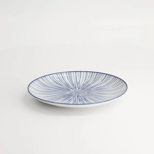 Nippon Blue Plate 16x2cm Lines set da 6 piatti tondi porcellana
