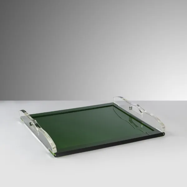 Green Acrylic Tray "Flag" by Mario Luca Giusti