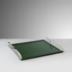 Green Acrylic Tray "Flag" by Mario Luca Giusti