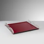 Red Acrylic Tray "Flag" by Mario Luca Giusti