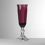 Set of 6 ruby-colored acrylic champagne flutes, Dolce Vita by Mario Luca Giusti