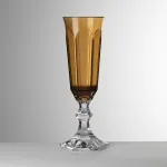 Set of 6 amber acrylic champagne flutes, Dolce Vita by Mario Luca Giusti