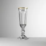 Set 6 flute champagne trasparenti bordo oro in acrilico Dolce Vita by Mario Luca Giusti