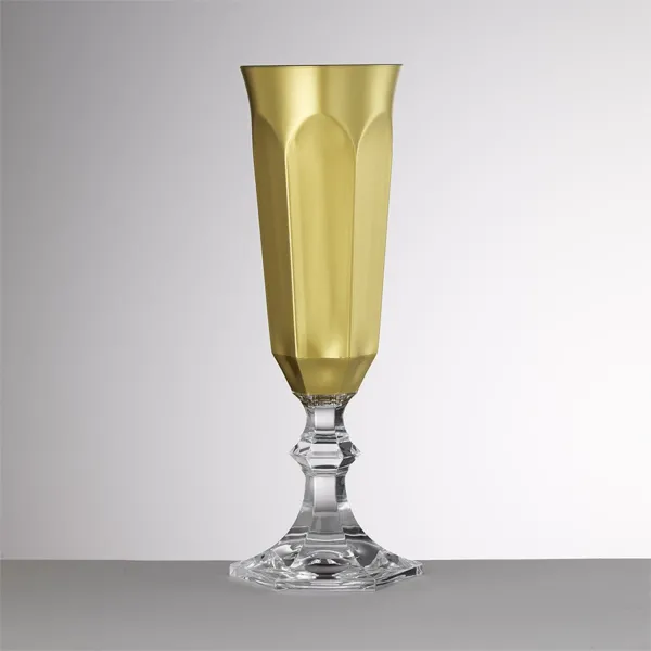 Dolce Vita by Mario Luca Giusti Set of 6 Gold Acrylic Champagne Flutes