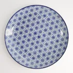 Nippon Blue Plate 25.7x3cm Star set da 3 piatti tondi porcellana