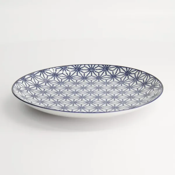 Nippon Blue Plate 20.6x2.2cm Star set da 3 piatti tondi porcellana