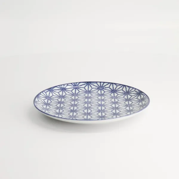 Nippon Blue Plate 16x2cm Star set da 6 piatti tondi piccoli porcellana