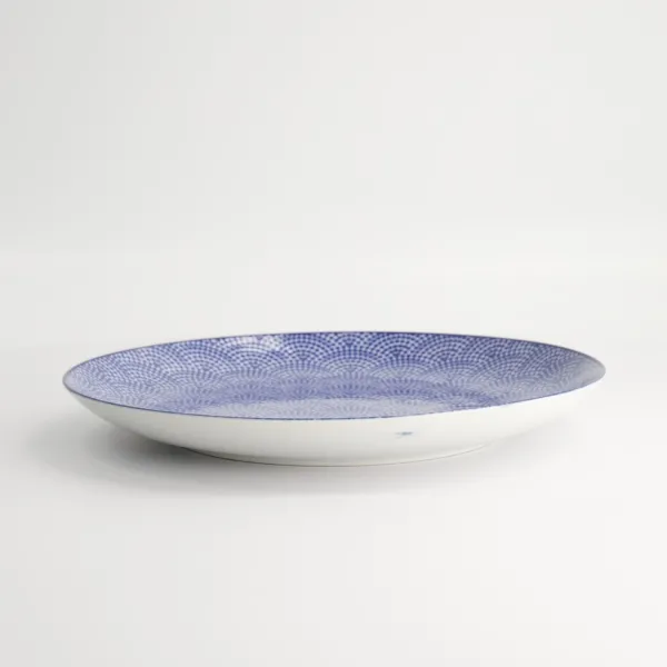 Nippon Blue Plate 25.7x3cm Dots set da 3 piatti tondi porcellana