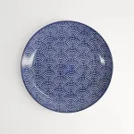 Nippon Blue Plate 16x2cm Dots Set of 6 Small Round Porcelain Plates