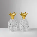 Transparent pineapple-shaped salt and pepper set by Caterina and Vittoria, from Mario Luca Giusti