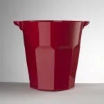 Red ‘Smalto’ bottle holder by Mario Luca Giusti