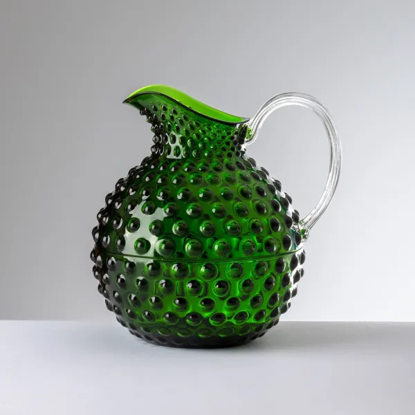 1.5-litre green acrylic jug, ‘Gene Krupa’ by Mario Luca Giusti