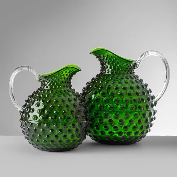 1.5-litre green acrylic jug, ‘Gene Krupa’ by Mario Luca Giusti