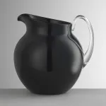 1.4-litre black enamelled acrylic jug, ‘Plutone’, by Mario Luca Giusti