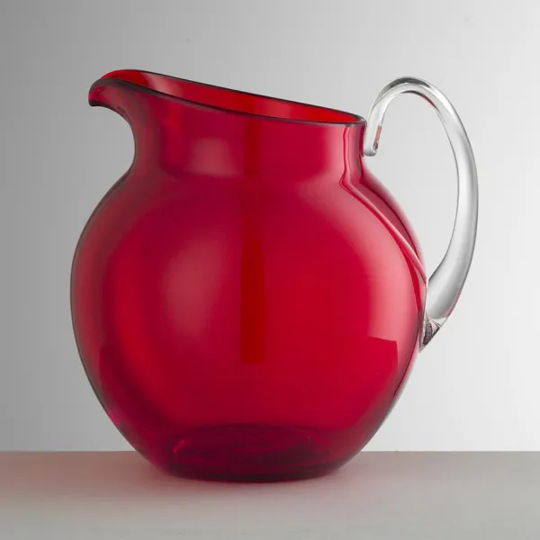 1.4-litre red acrylic jug, ‘Plutone’, by Mario Luca Giusti