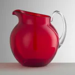 1.4-litre red acrylic jug, ‘Plutone’, by Mario Luca Giusti