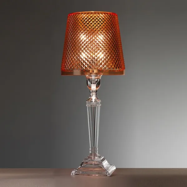 Cleopatra orange acrylic table lamp by Mario Luca Giusti