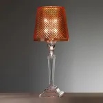 Cleopatra orange acrylic table lamp by Mario Luca Giusti