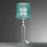 Cleopatra turquoise acrylic table lamp by Mario Luca Giusti