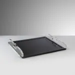Black acrylic tray ‘Flag’ by Mario Luca Giusti