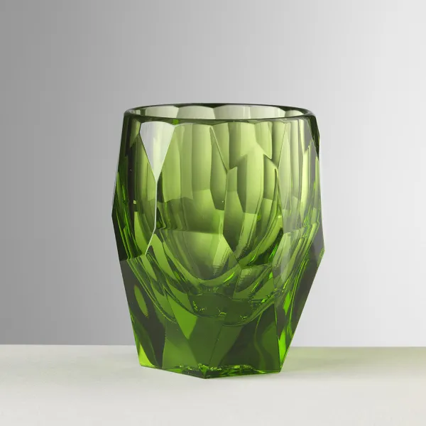 Set of 6 green acrylic wine glasses, ‘Milly’ by Mario Luca Giusti