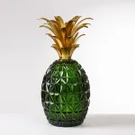 Melissa green pineapple-shaped ice cube tray with gold leaf detailing by Mario Luca Giusti