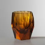 Set of 6 amber-coloured acrylic wine glasses, ‘Milly’ by Mario Luca Giusti