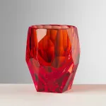 Set of 6 red acrylic wine glasses, ‘Milly’ by Mario Luca Giusti