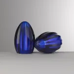 Bonnie and Clyde blue salt and pepper set by Mario Luca Giusti