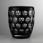 Set of 6 black acrylic water glasses, ‘Lente’, by Mario Luca Giusti