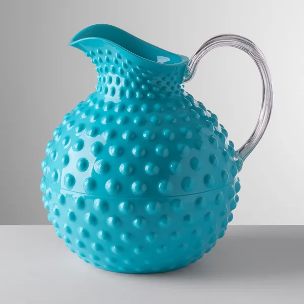 2.4-litre turquoise enamel acrylic jug, ‘Sister Rosetta’ by Mario Luca Giusti