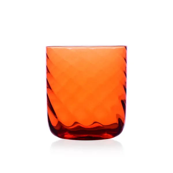 Riga' set 6 Bicchieri Tumbler in vetro Arancione di Ichendorf