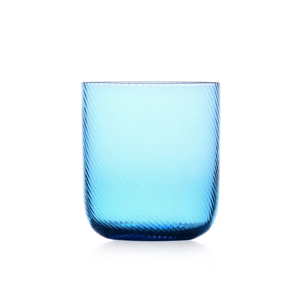 Riga' set 6 Bicchieri Tumbler in vetro Azzurro di Ichendorf