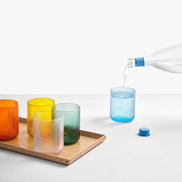 Kokhi set 6 Bicchieri Tumbler in vetro Blu di Ichendorf