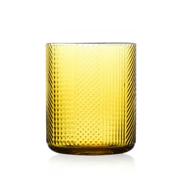 Kokhi Set of 6 Yellow Glass Tumblers by Ichendorf