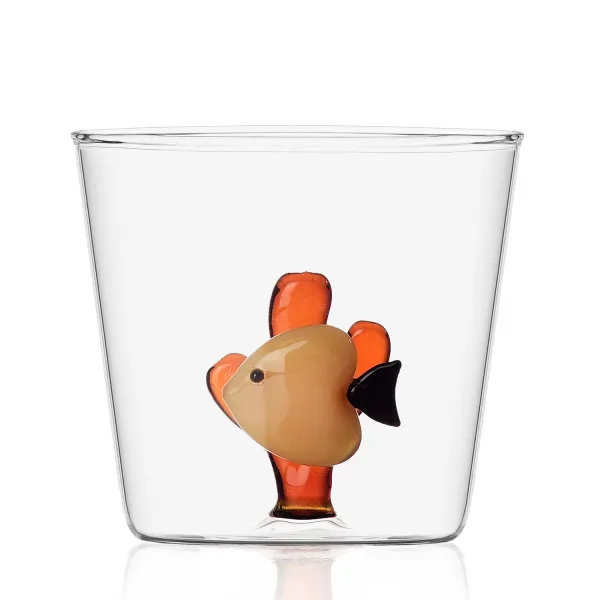 Marine Garden Set of 6 Glass Tumblers with Little Fish by Ichendorf