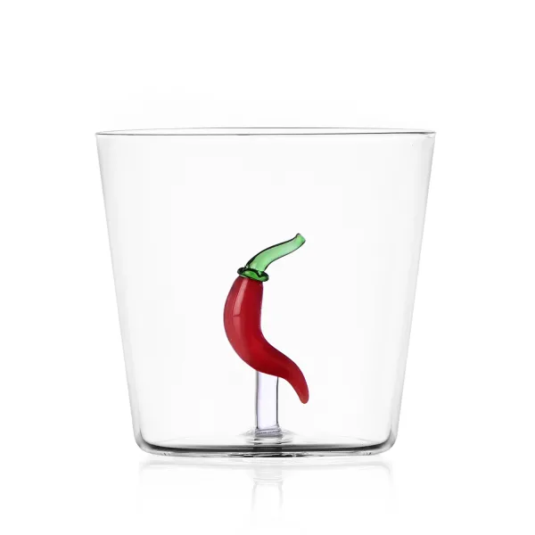 Vegetables Set of 6 Glass Tumblers with Vegetable Mix 1 by Ichendorf