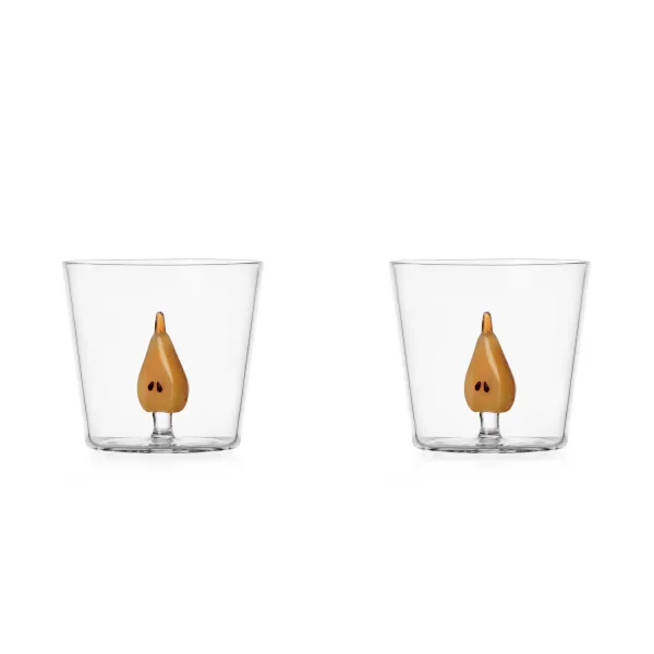 Tumbler Mezza Pera Set 2 Bicchieri Tumbler Fruits and Flowers di Ichendorf