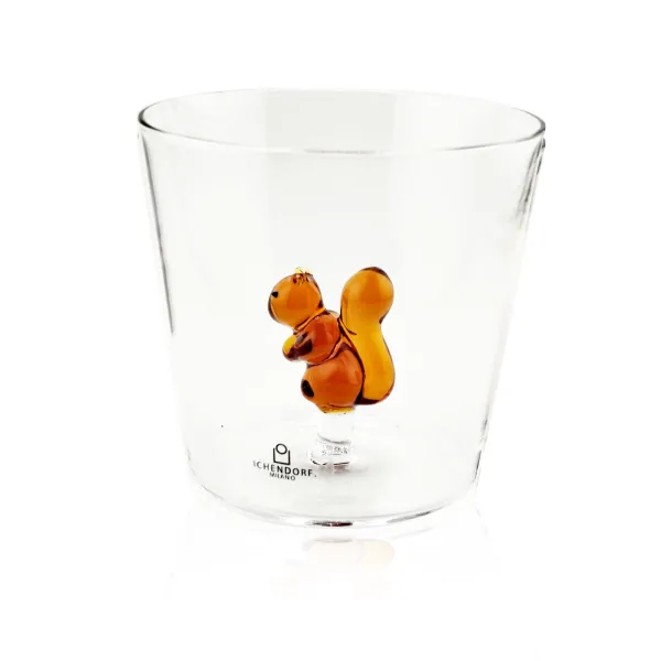 Set of 2 Animal-themed Glasses: Squirrel and Hedgehog, Animal Farm by Ichendorf Milano